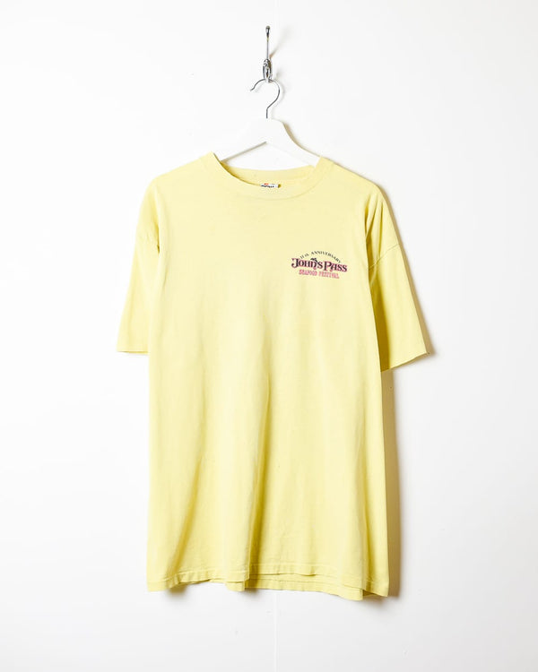 Yellow John Pass 11th Anniversary Seaford Festival Single Stitch Worn T-Shirt - X-Large