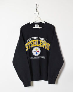 Vintage 90s NFL Pittsburgh Steelers Pullover Hoodie Printed 