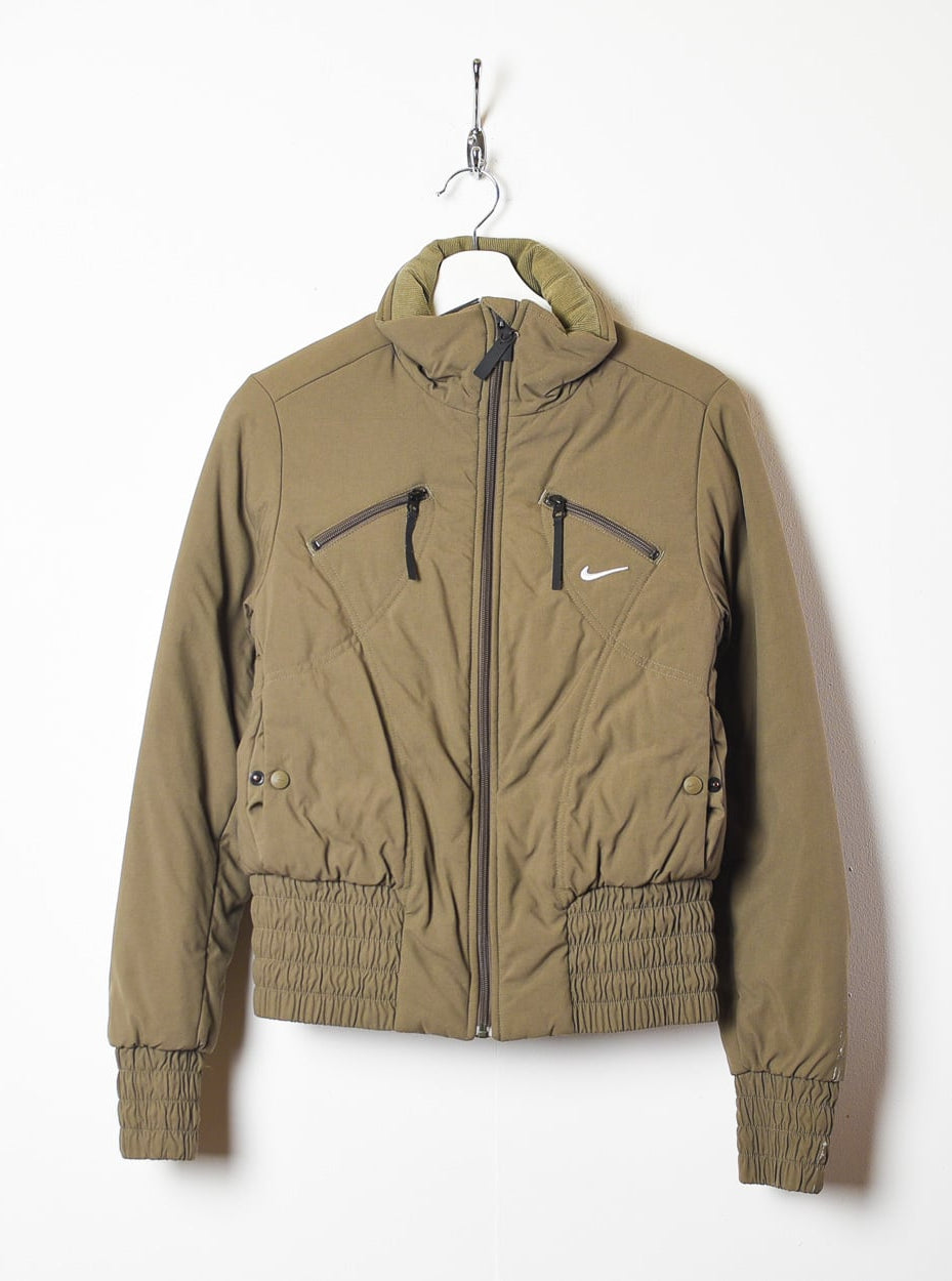 Brown Nike Padded Jacket - Small Woman's