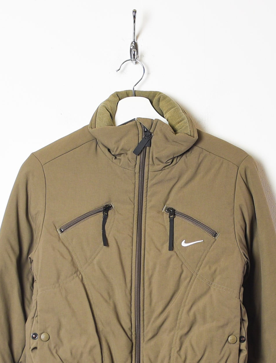 Brown Nike Padded Jacket - Small Woman's