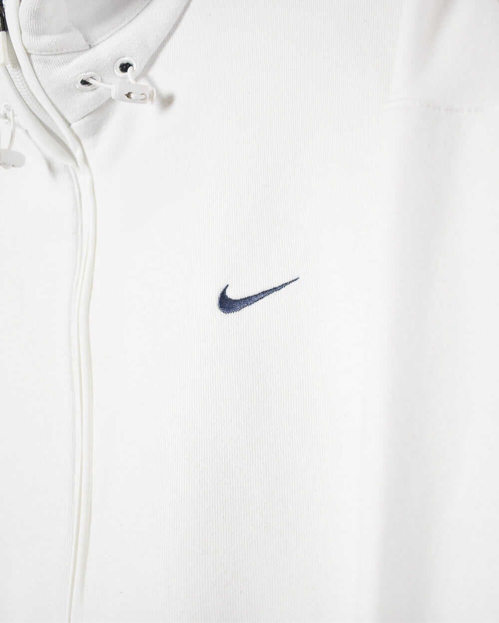 White Nike Zip-Through Hoodie - X-Large