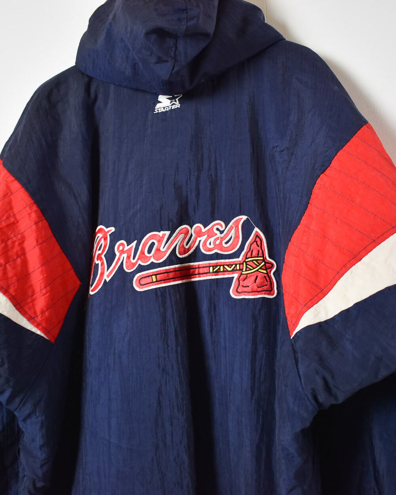 Vintage Starter - Atlanta Braves Hooded Jacket 1990s X-Large