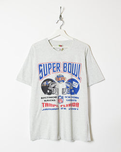 Vintage 00s Cotton Stone NFL Super Bowl Tampa Florida 2001 T-Shirt -  X-Large– Domno Vintage