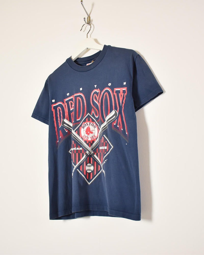Vintage 90s Cotton Navy Hanes Heavy Weight Boston Red Sox T-Shirt - Small–  Domno Vintage
