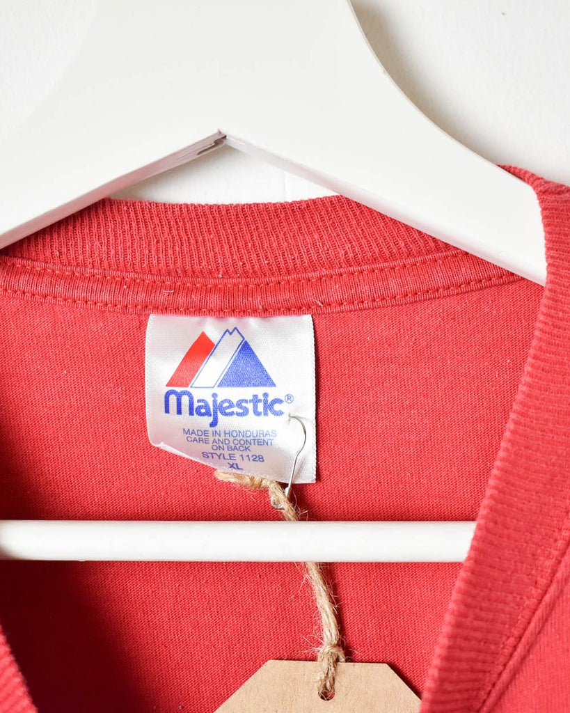 St Louis Cardinals Hoodie Zip Up Sweatshirt Majestic XL Red