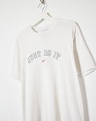 White Nike Just Do it T-Shirt - Large