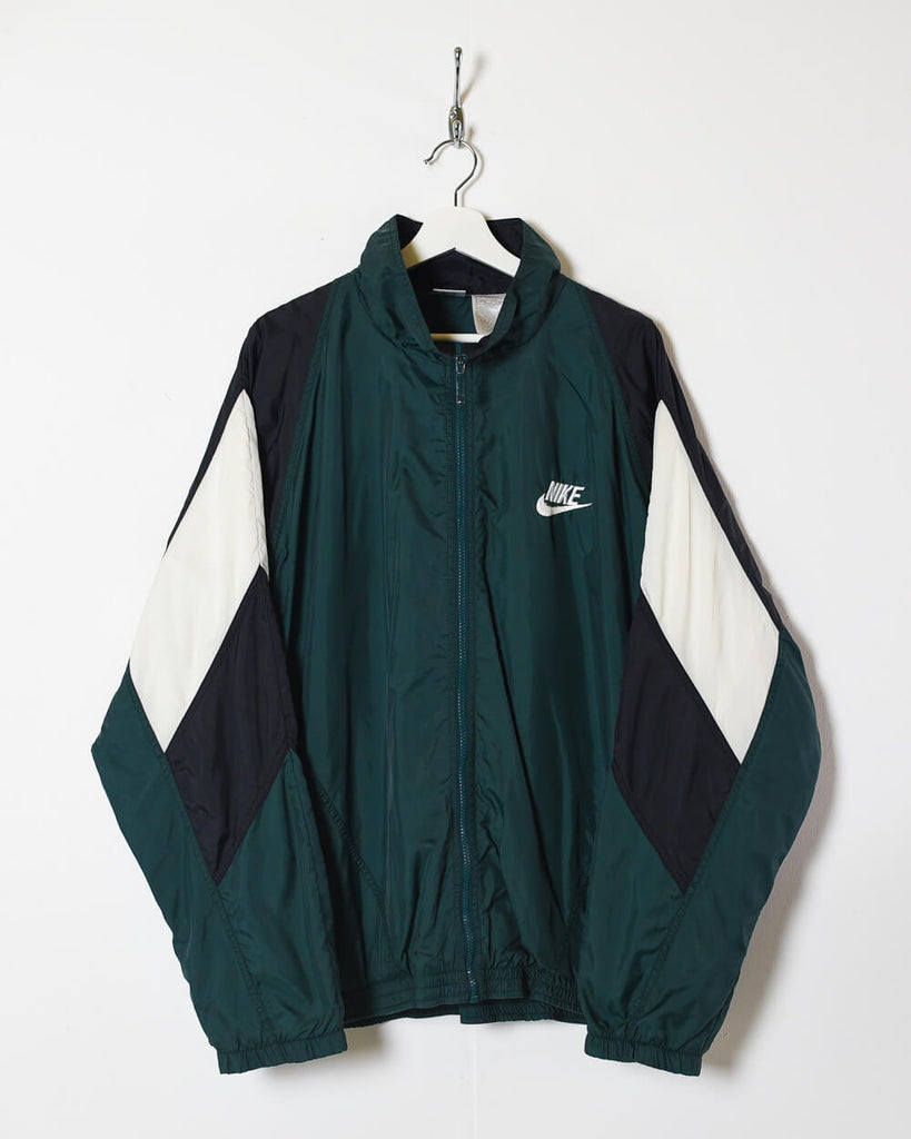 civilisere helt seriøst Samtykke Vintage 90s Nylon Colour-Block Green Nike Windbreaker Jacket - XX-Large–  Domno Vintage