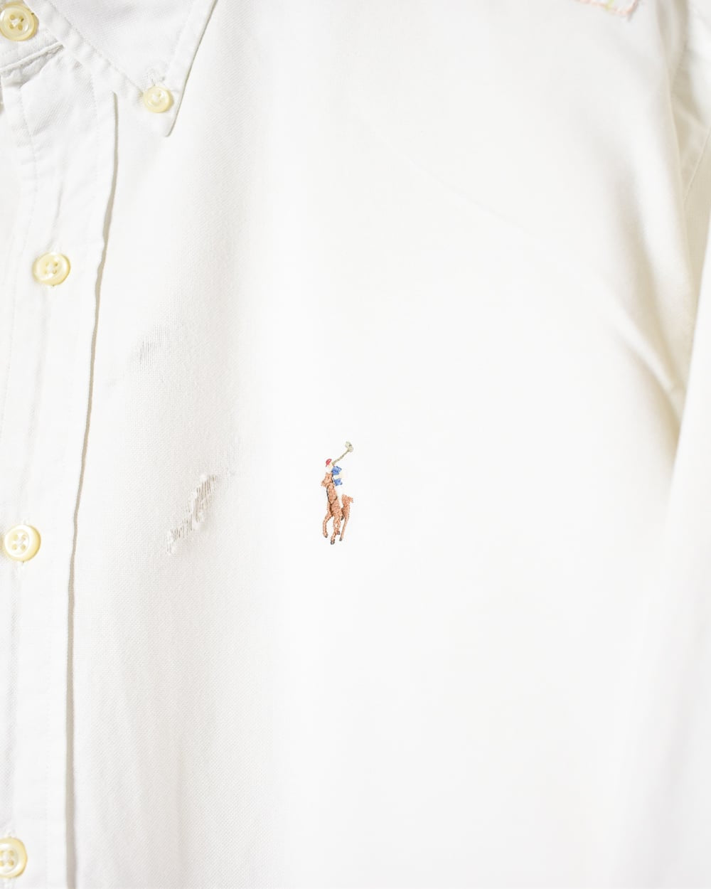 White Polo Ralph Lauren Shirt - Medium