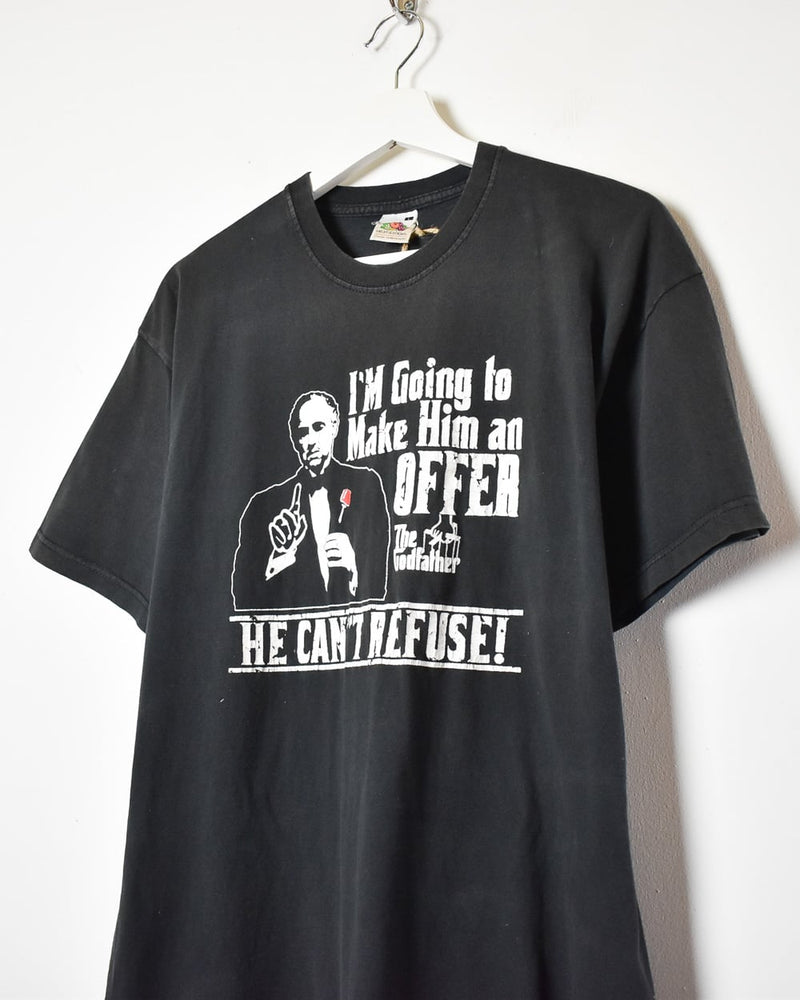 Black The Godfather Graphic T-Shirt - Large