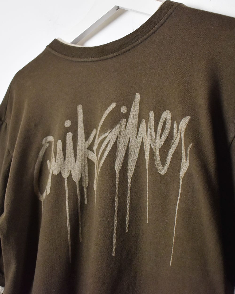 Brown Quiksilver Long Sleeved T-Shirt - Small