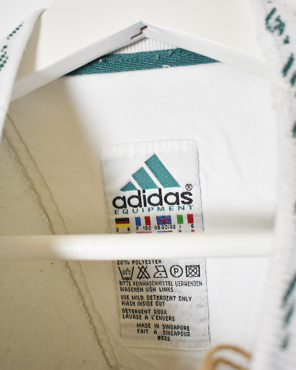 White Adidas Equipment Sweatshirt - Medium