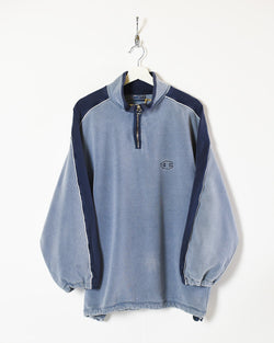 Blue Champion 1/4 Zip Sweatshirt - X-Large