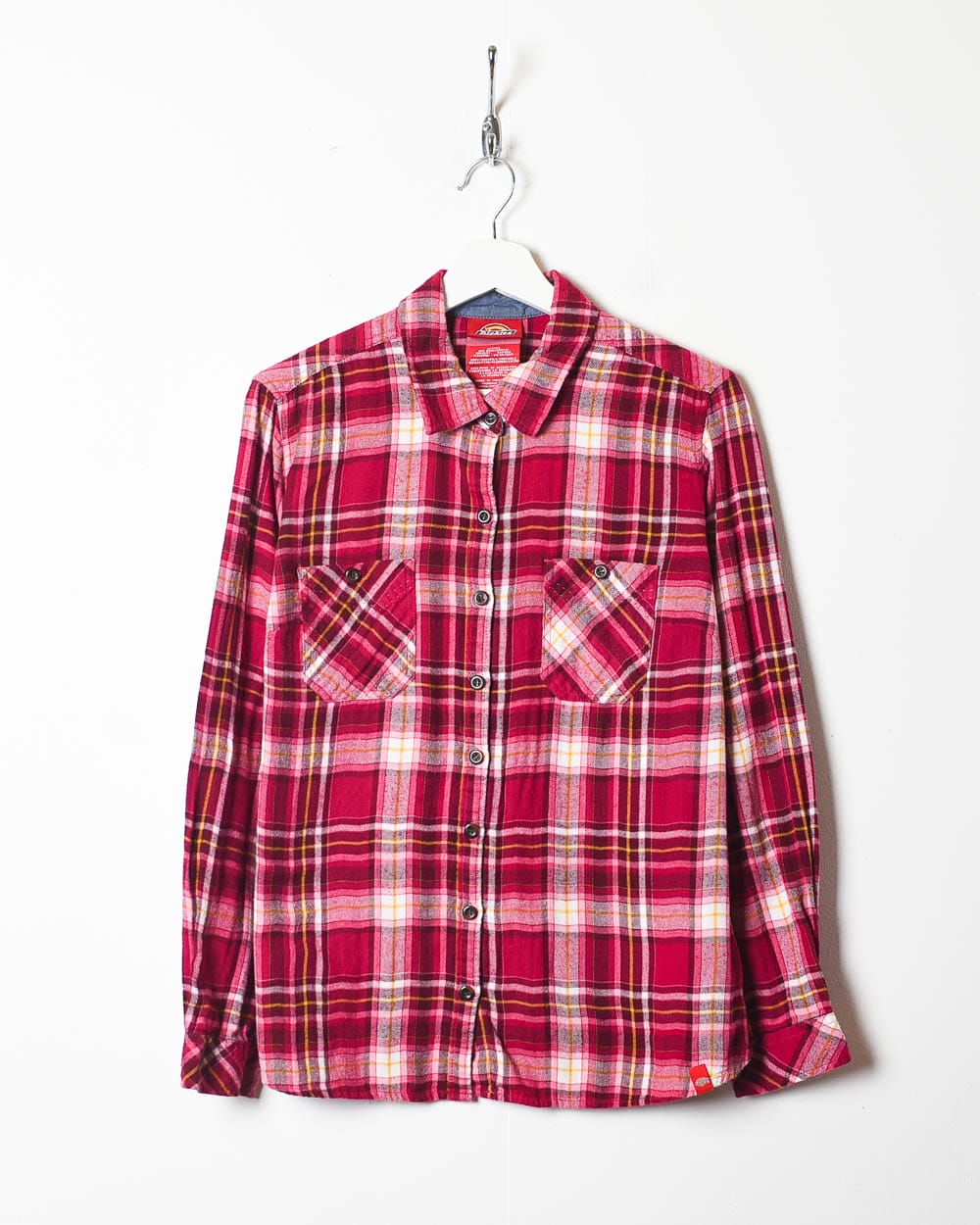 Pink Dickies Flannel Shirt - Large Women's