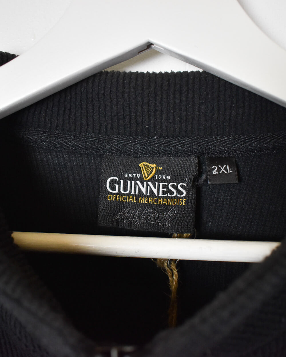Black Guinness Zip-Through Sweatshirt - XX-Large