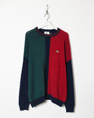 Red Lacoste Knitted Sweatshirt - X-Large