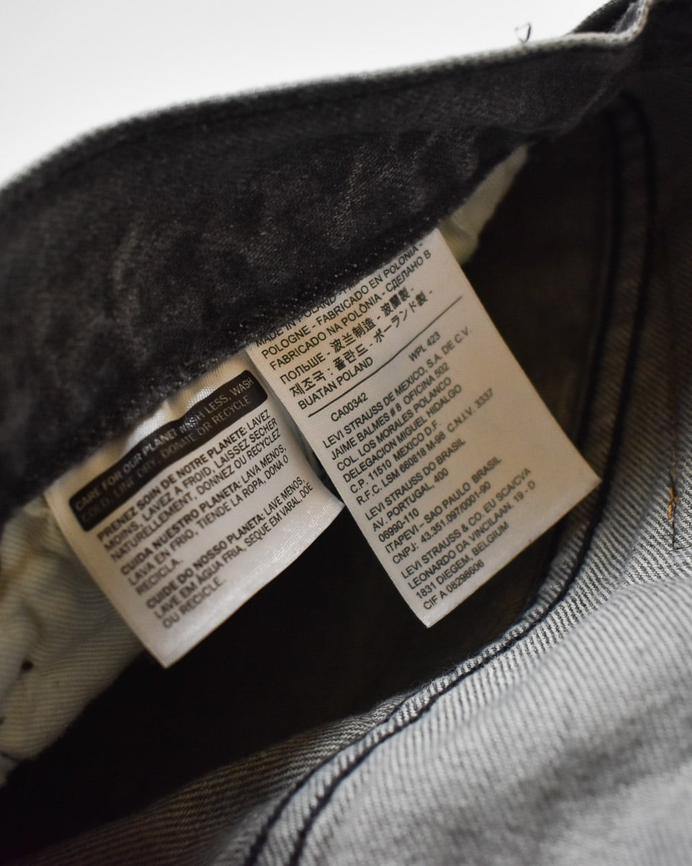 Grey Levi's 501 Jeans - W32 L30