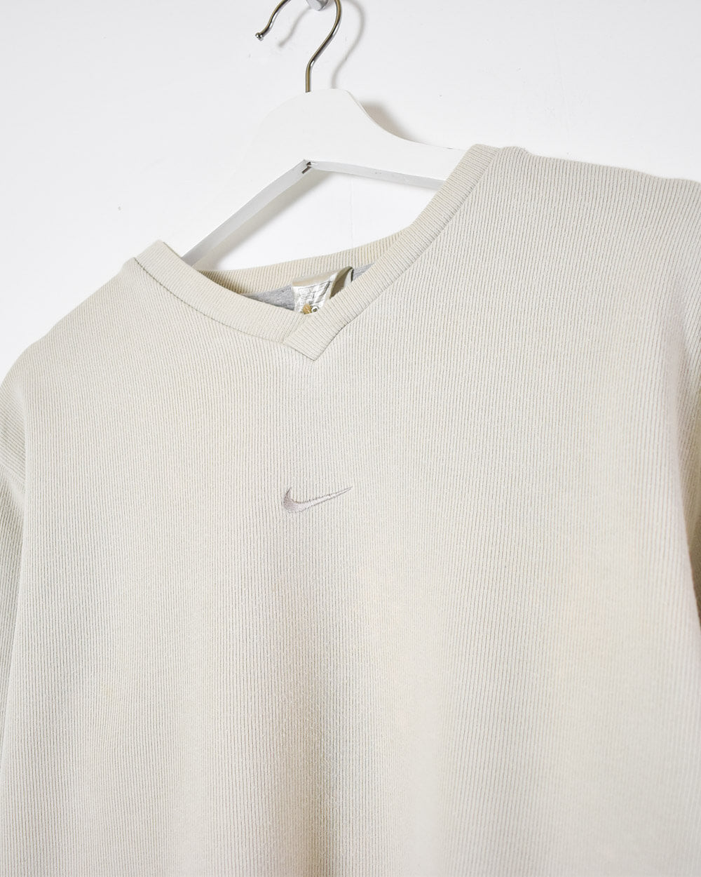 Neutral Nike Women's Sweatshirt - Large 