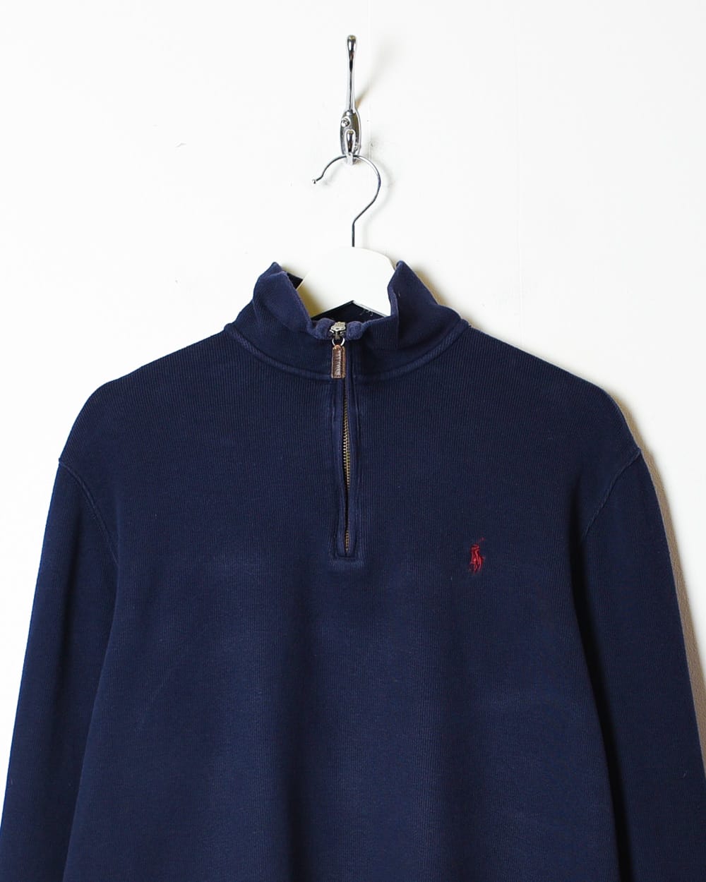 Navy Polo Ralph Lauren 1/4 Zip Sweatshirt - Small