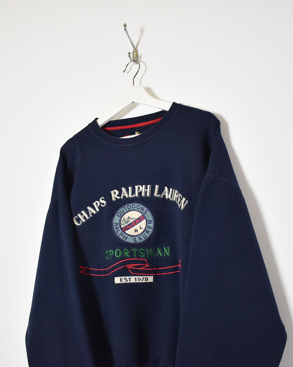 Vintage Chaps Ralph Lauren Oversized Polo Shirt 90s Striped Cotton