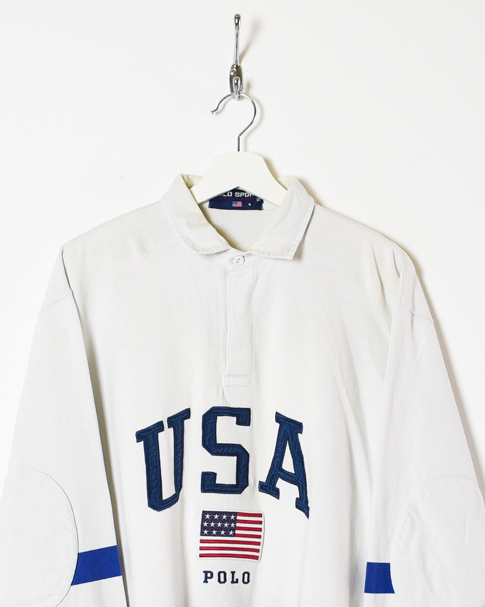White Ralph Lauren Polo Sport USA Rugby Shirt - Large