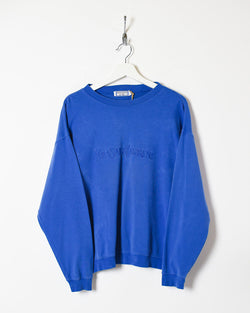 Vintage 00s Cotton Blue Yves Saint Laurent Sweatshirt - Small