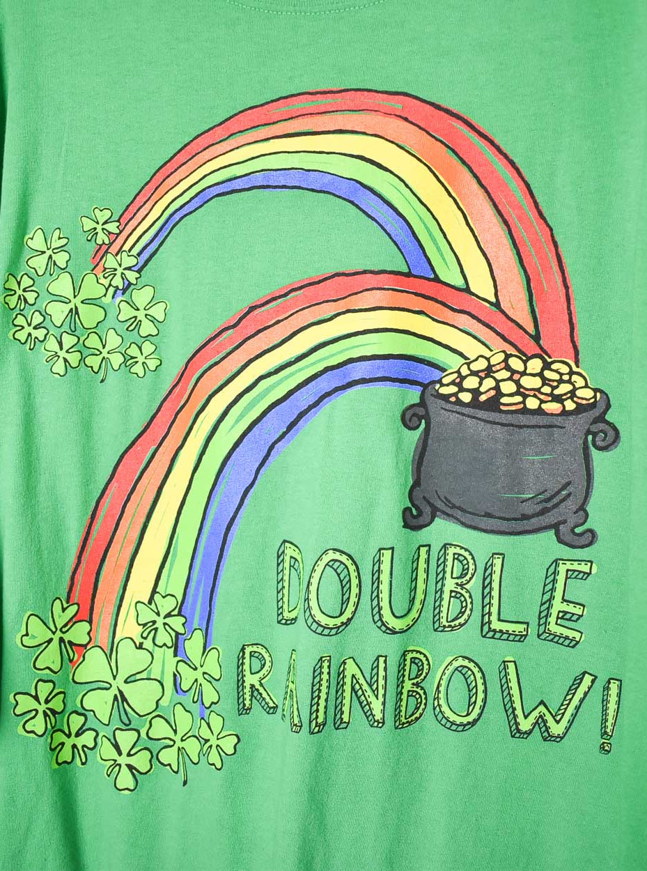 Green Double Rainbow Graphic T-Shirt - XXX-Large