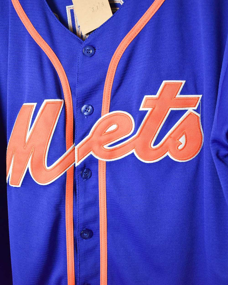 New York Mets Baseball Jersey XL USA MLB Blue 00 OBG Majestic