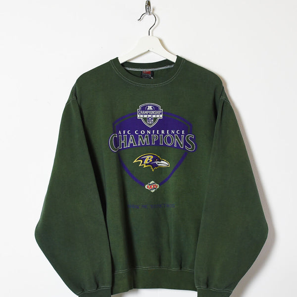 Vintage 90s Cotton Green Nike NFL Baltimore Ravens AFC Conference