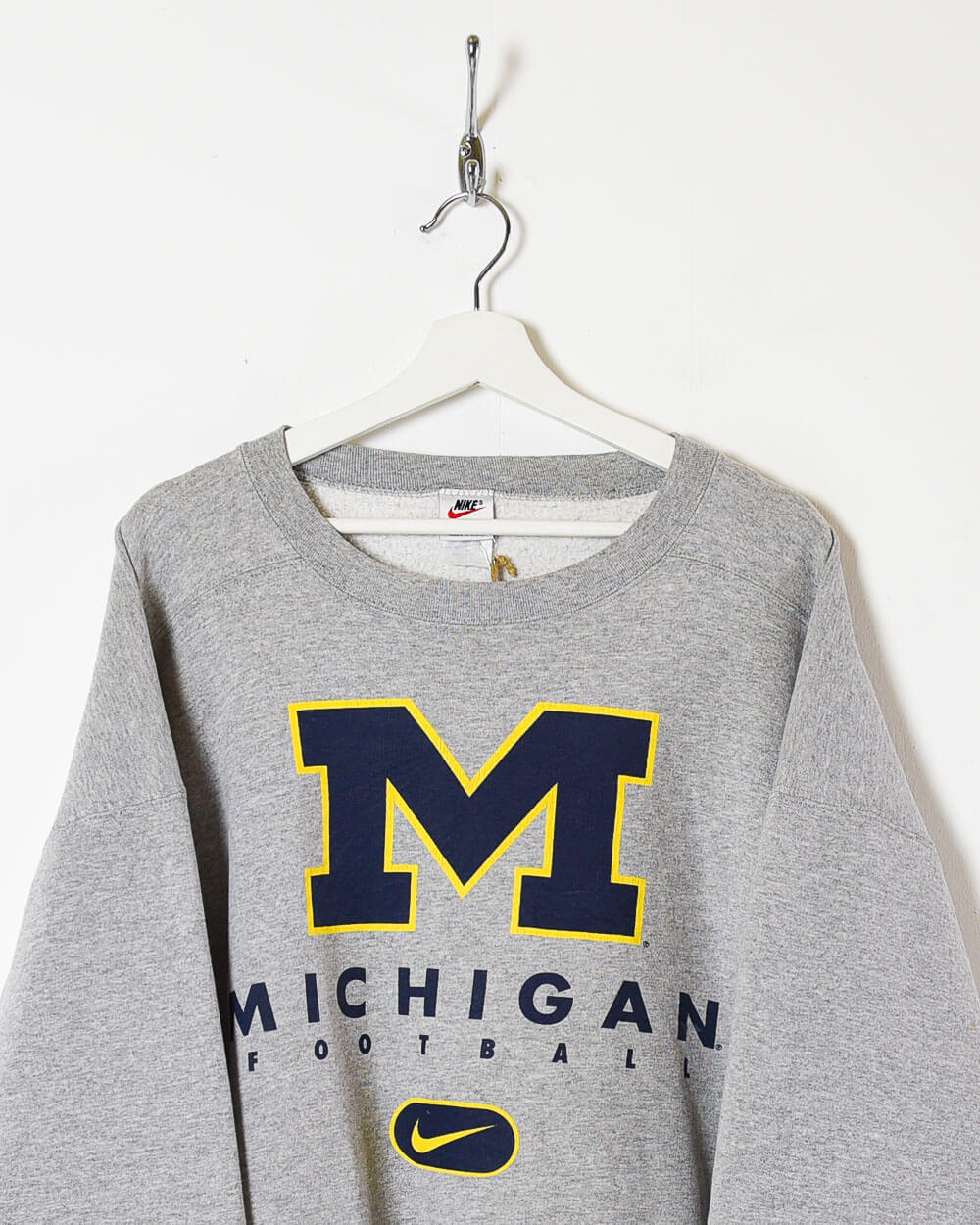 Stone Nike Michigan Football Sweatshirt - X-Large