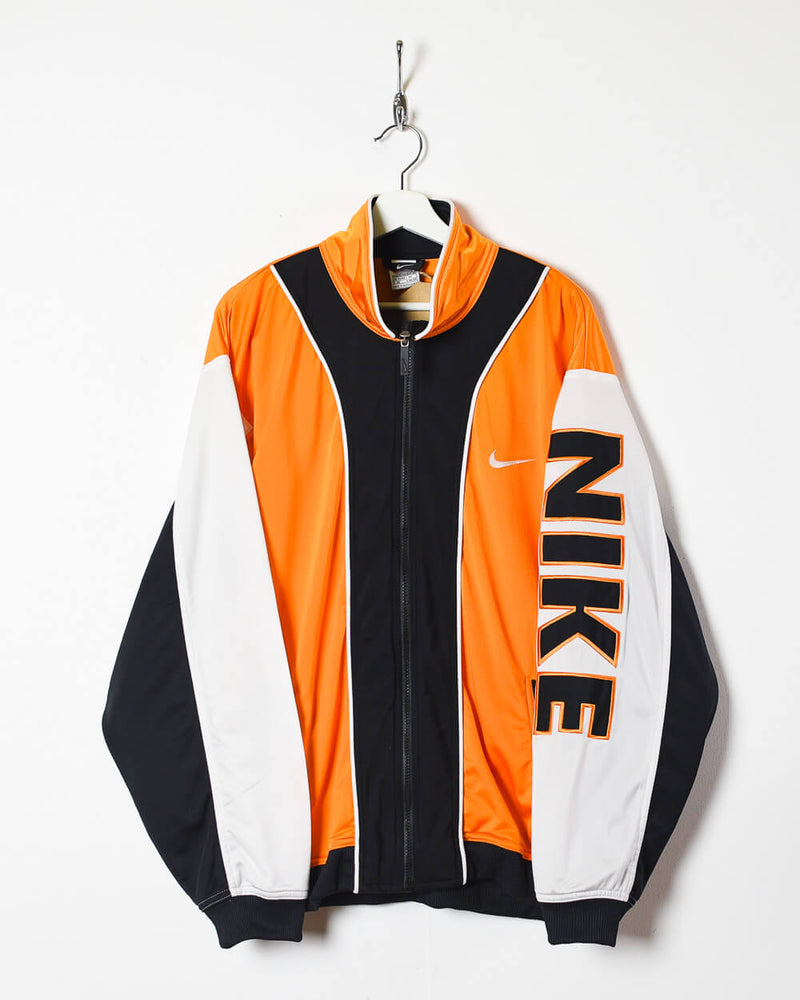 Vintage 90s Orange Nike Tracksuit Top - Polyester– Domno