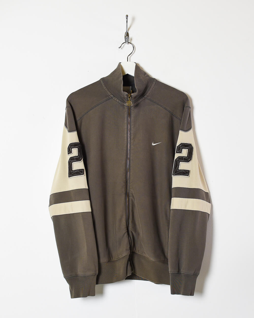 Brown Nike Zip-Through Sweatshirt - Medium