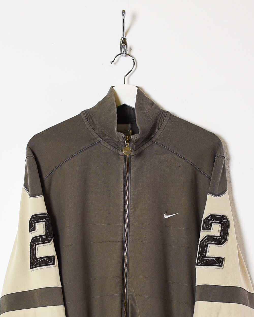 Brown Nike Zip-Through Sweatshirt - Medium