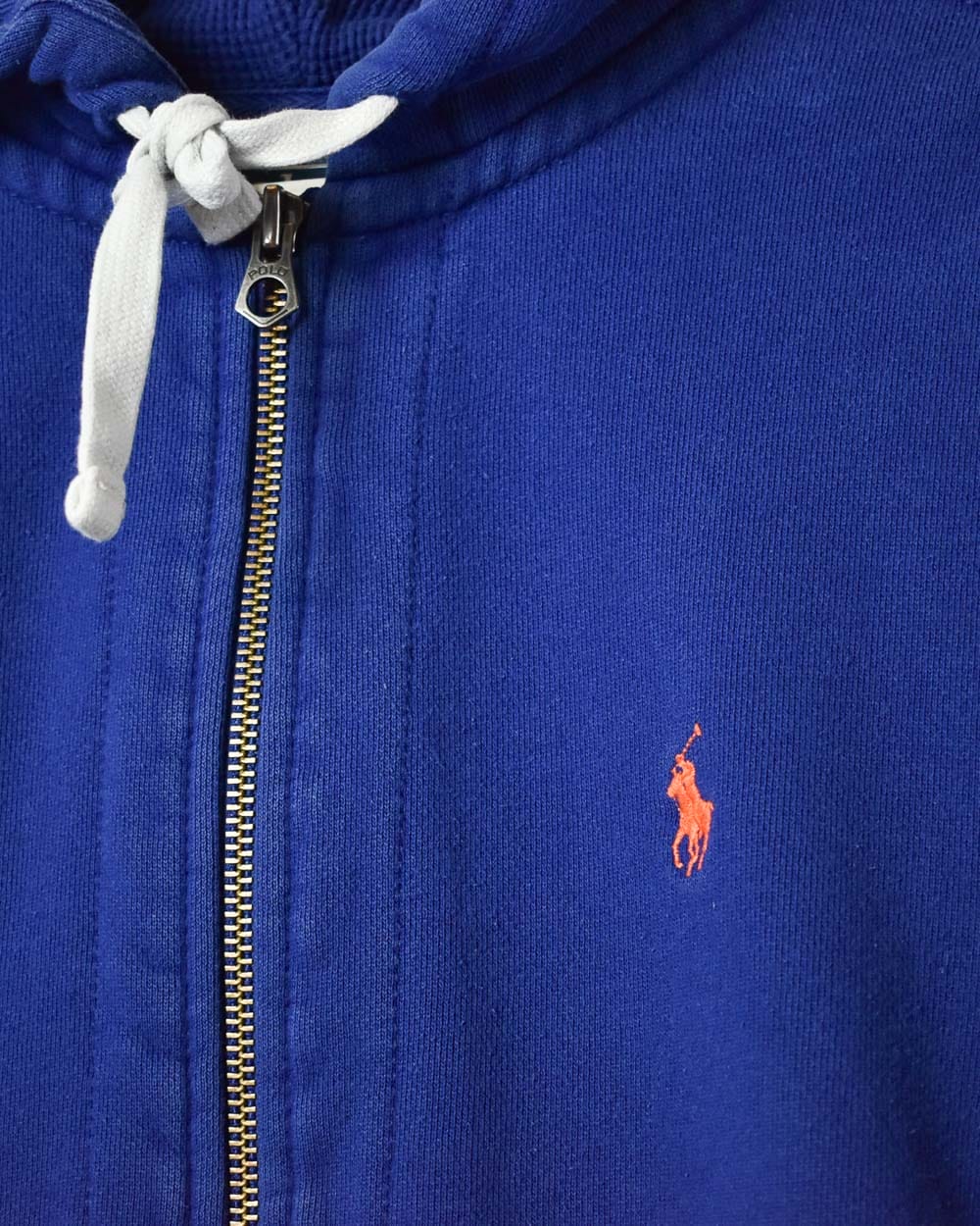 Blue Polo Ralph Lauren Zipped-Through Hoodie - Medium