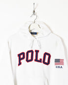 White Ralph Lauren Polo USA Hooded Fleece - Small