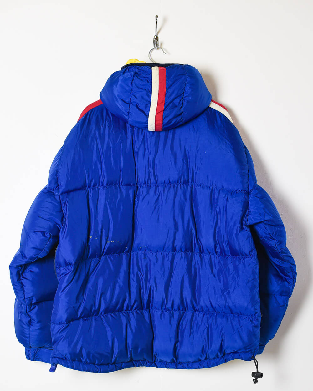 Blue Tommy Hilfiger 1/4 Zip Hooded Puffer Jacket - Large