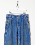 Blue Carhartt Fleece Lined Jeans - W33 L32