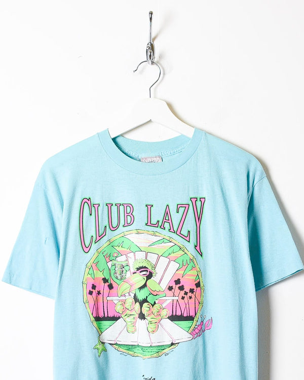 BabyBlue Club Lazy Florida Single Stitch T-Shirt - Small