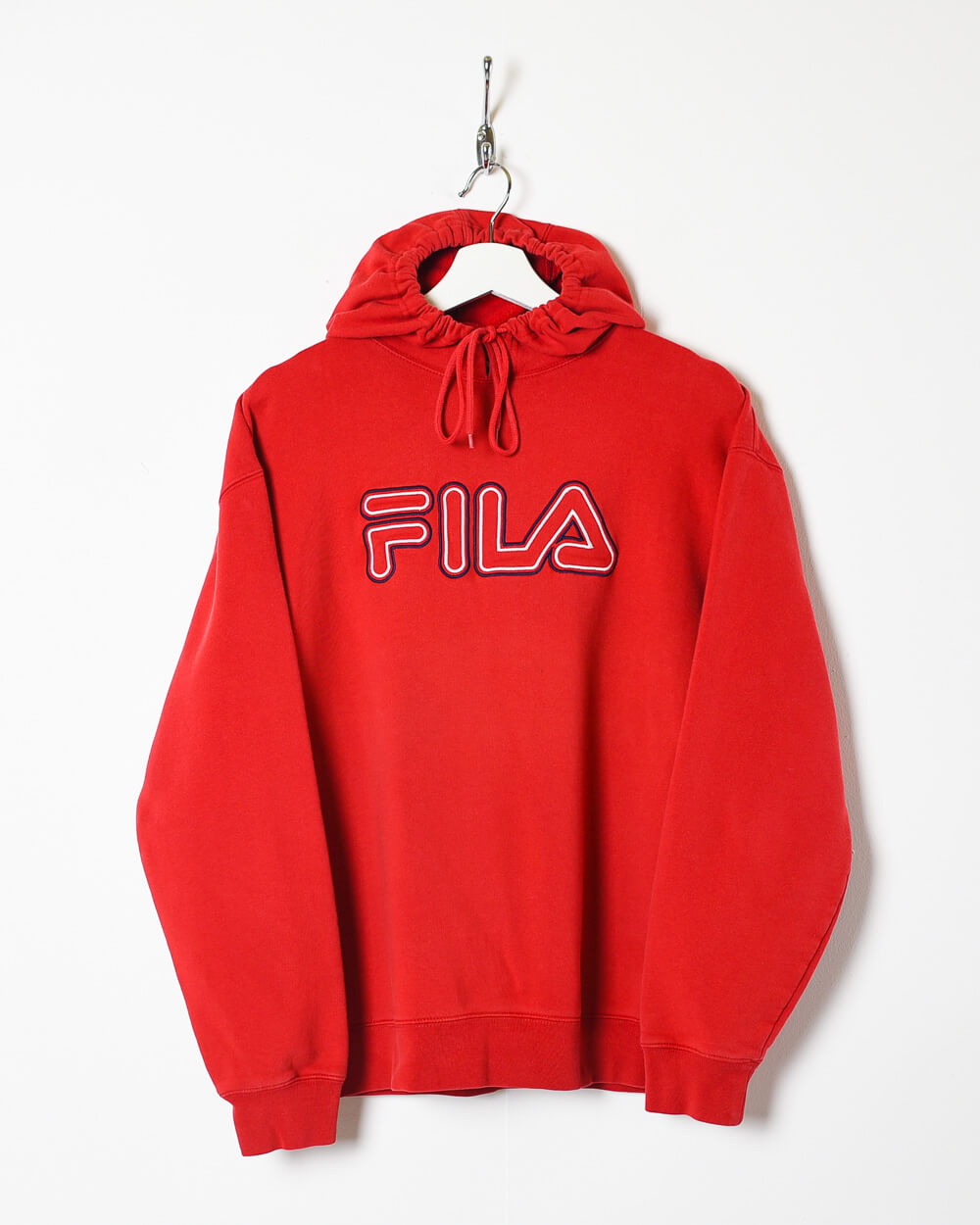 Red Fila Hoodie - Oversized Small