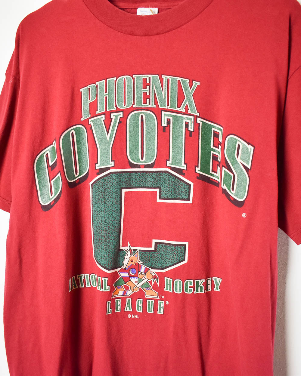 Red Logo 7 NHL Phoenix Coyotes T-Shirt - X-Large