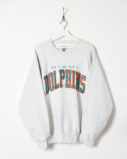 Vintage 90s Cotton Mix Stone Miami Dolphins Sweatshirt - X-Large