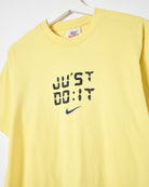 Yellow Nike Just Do it T-Shirt - Medium