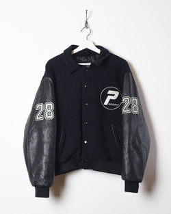 Vintage s Black Picaldi Sport Padded Varsity Jacket   Large