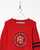Red Ralph Lauren Polo Jeans Co Knitted Sweatshirt - Oversized Medium
