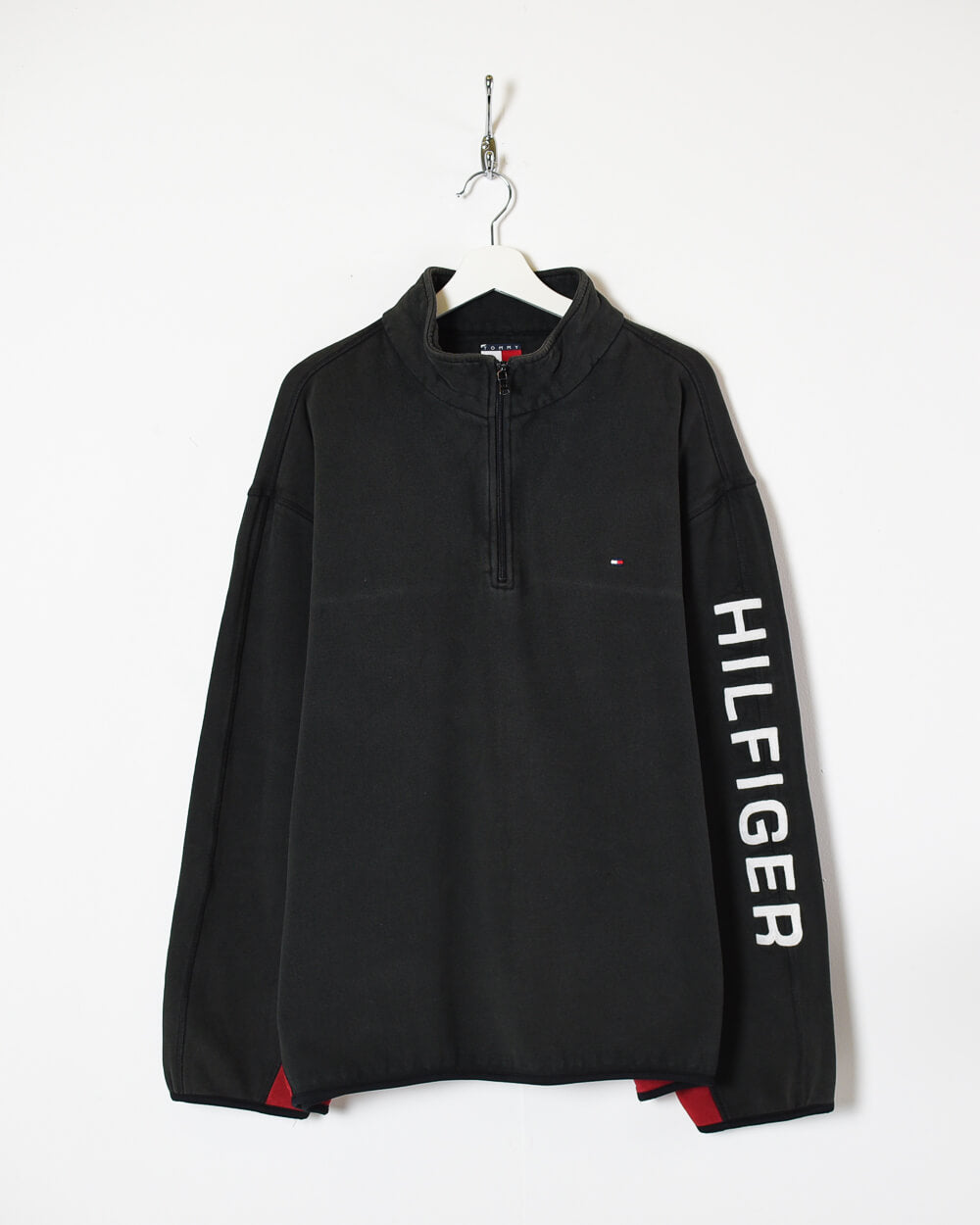 Black Tommy Hilfiger 1/4 Zip Sweatshirt - XX-Large