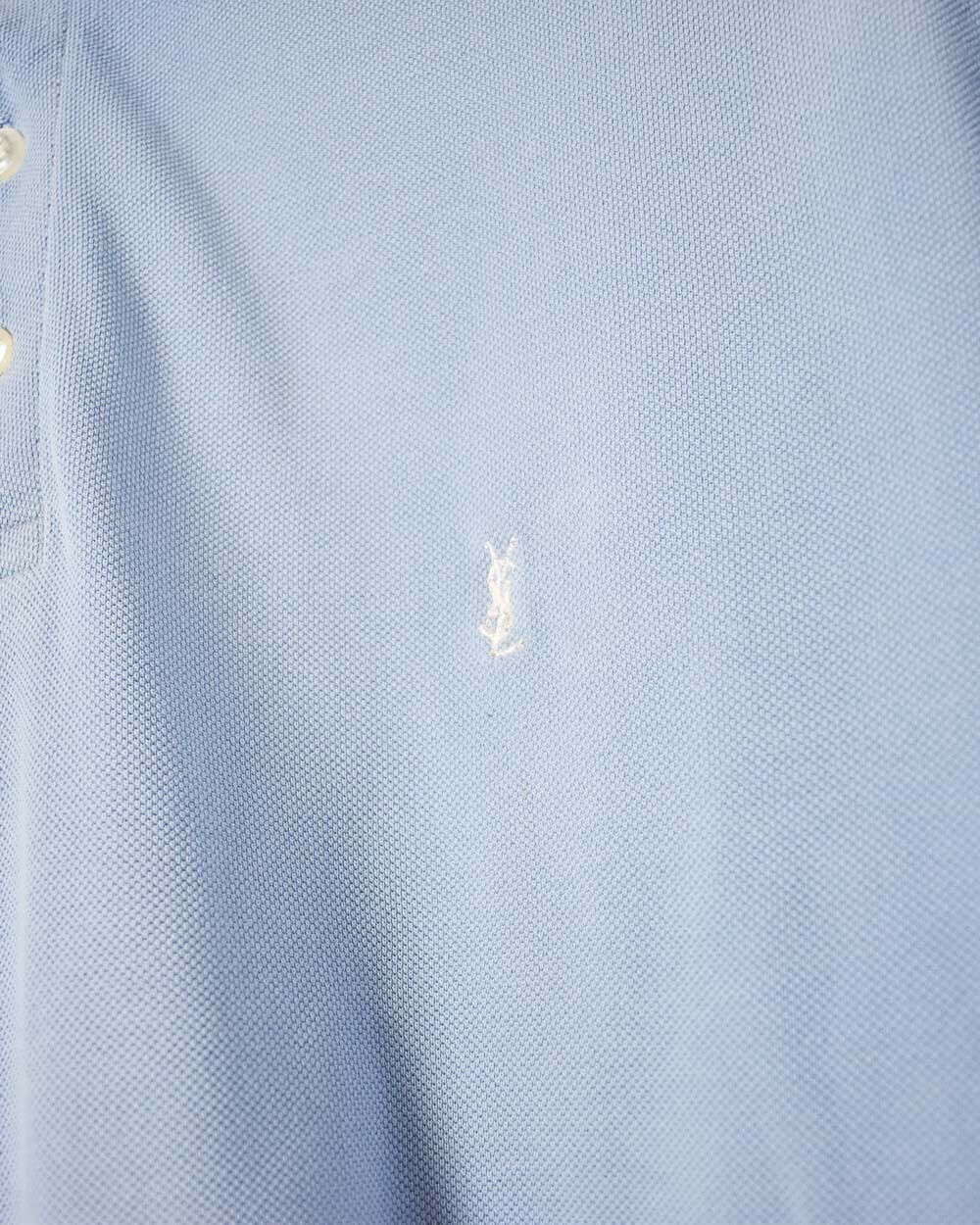 Blue Yves Saint Laurent Polo Shirt - X-Large