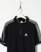 Black Adidas 1/4 Zip T-Shirt - Large
