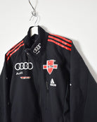 Black Adidas Audi Wurth Rally Racing Fleece Lined Windbreaker Jacket - Large