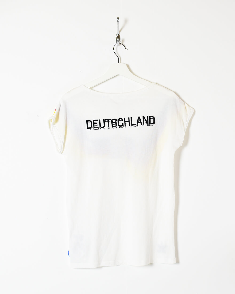 White Adidas Women's Deutschland Fussball T-Shirt - Small 