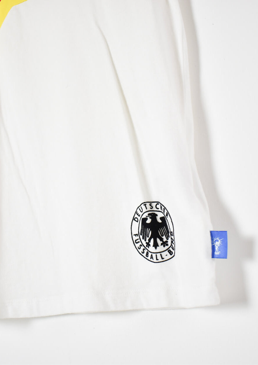 White Adidas Women's Deutschland Fussball T-Shirt - Small 