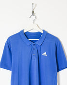 Blue Adidas Women's Polo Shirt - XX-Large